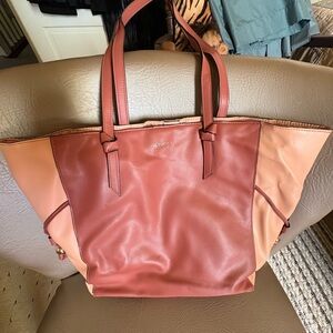 Victoria's Secret Pink and Peach Shoulder Bag